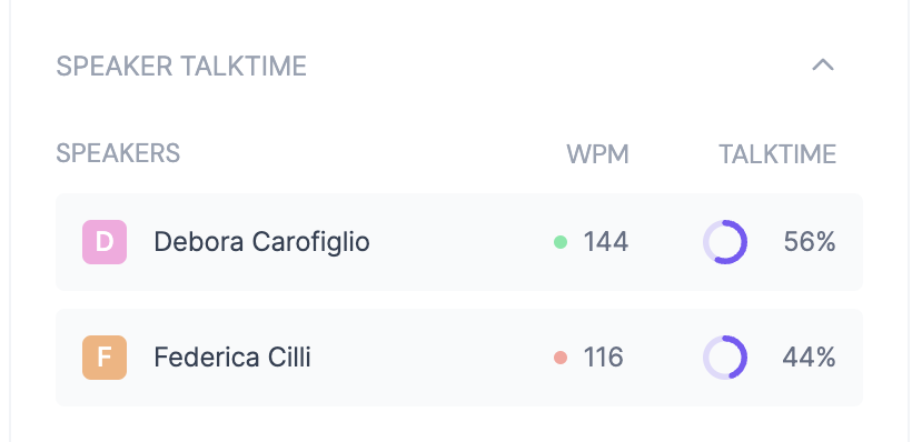 screenshot Fireflies.ai trascrizione automatica